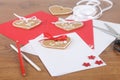 Handmade cards with cakes for Valentines Day