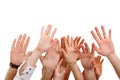 Hands Up Group People Isolated...