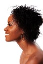 Happy Beauty Face From Side