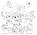 Happy Birthday! Coloring Illus...