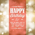 Happy Birthday Retro Vector Il...
