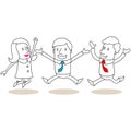 Happy Business People Jumping ...