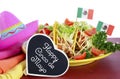 Happy Cinco de Mayo bright colorful party food