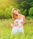 Happy Family On Nature Mother ...