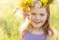 Happy Little Girl In Flower Cr...