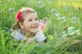 Happy Little Girl Playing With...