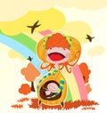 Happy Mom In Nature