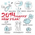 2014 Happy New Year Greeting Card