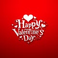 Happy Valentine day message banner
