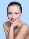 Happy Young Woman With Clean F...