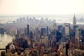 Hazy New York City skyline