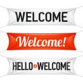 Hello and Welcome banners