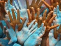 Holi - Colorful Human Hands
