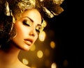 Holiday Golden Makeup