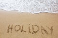 Holiday Written In Sand