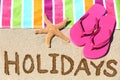 Holidays Beach Travel Text