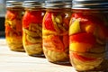 Home Canned Jars of Peppers