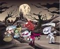Horror Landscape With Characte...