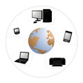 Icon tech creative design of Royalty Free Stock Image