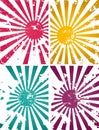 Illustration Of Grunge Suns
