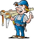 Illustration Of An Happy Carpe...