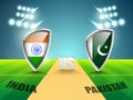 India vs Pakistan cricket match concept.
