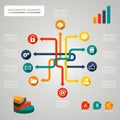 Infographic Diagram Icons Netw...