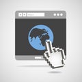 Internet connection concept web browser with Royalty Free Stock Photos