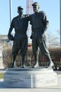Jackie Robinson and  Pee Wee Reese Statue in Brooklyn in front of MCU ballpark