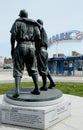 Jackie Robinson and Pee Wee Reese Statue in Brooklyn in front of MCU ballpark