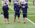 Josh McDaniels with other coaches.