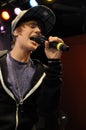 Justin Bieber performing live.
