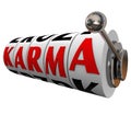 Karma Word Slot Wheels Destiny Good Luck Fate Bet