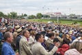 Kentucky Derby Crowd at Churchill Downs in Louisville, Kentucky USA