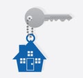 Key house chain with icon on a Stock Images