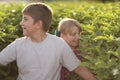 Kids Exploring In Nature