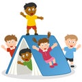 Kids Playing With Giant Book