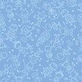 Kids Playing Seamless Pattern ...