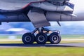 Landing gear in motion