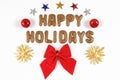 Lettering Happy Holidays With ...
