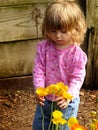 Little Girl With Flowers
