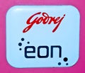 Logo of Godrej made EON brand of refrigerators Stock Image