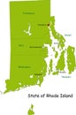 Map of Rhode Island state