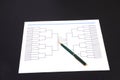 March Madness Pen and Blank Tournament Bracket