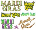 Mardi Gras Fat Tuesday Word Collection