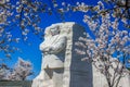 Martin Luther King Jr Memorial Framed by Cherry Blossoms