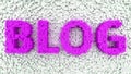 Matrix blog word made from of cubes Royalty Free Stock Photo