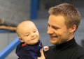 Matt Emmons with his son