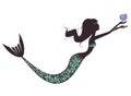 A Mermaid Silhouette