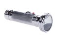 Metal Flashlight On White Back...